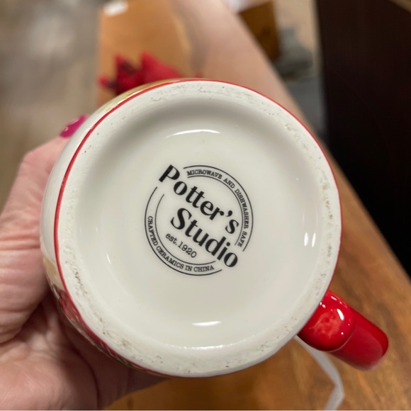 Christmas Corgi Dog with Holiday Bandana Ceramic Coffee Mug NWT Potter’s Studio - Picture 4 of 4